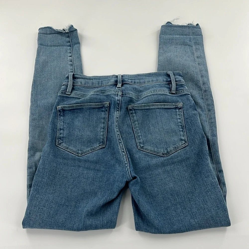 Frame jeans Le High Skinny‎ Faded-Wash Skinny High-Rise Stretch-Denim size 25